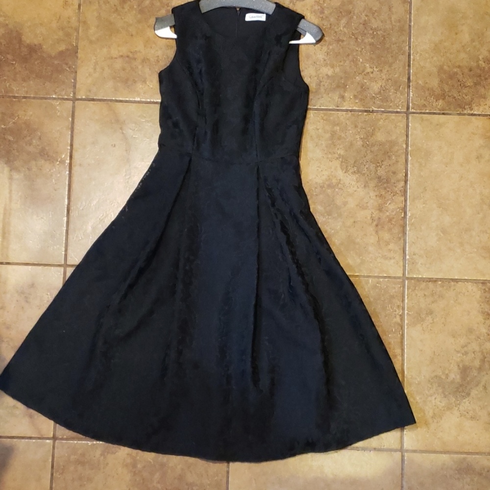Calvin Klein size 4 women's dress black lace
